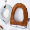 Bathroom Accessories Toilet Seat Cover Zipper Universal Toilet Cushion Household Warm Soft Toilet Seat Cover Winter WC Mat