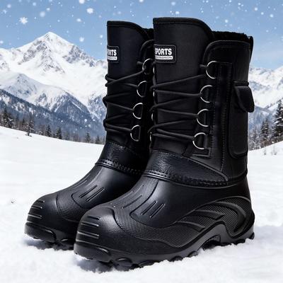 Shoes Men's Snow Boots Men's Boots Large Size Warm Boots Waterproof and Frost-proof Cotton Boots Thickened Boots