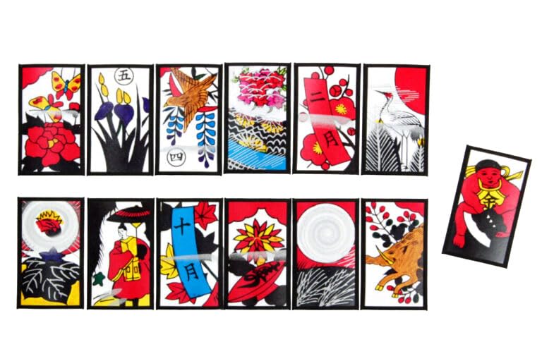 Hanafuda (Japanese playing cards) - Kintoki Flower (in a paulownia wood box) - Established in 1790 by Oishi Tengudo