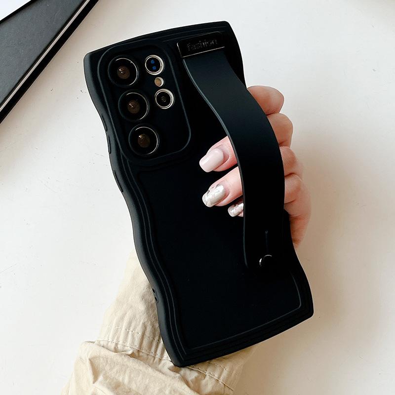 Applicable to Samsung s25 mobile phone case, new big wave wristband s22 personalized bracket a04 anti-drop a13 liquid case