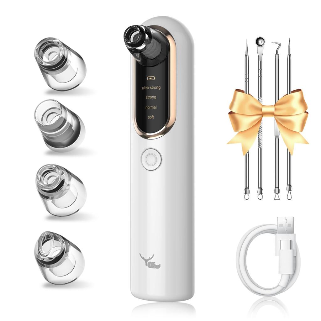 Yccu Pore Pore Cleansing Vacuum Suction Facial Beauty Device with Four Four Suction Pore Pore Dirt Blackhead Nose Beauty USB Japanese Instruction