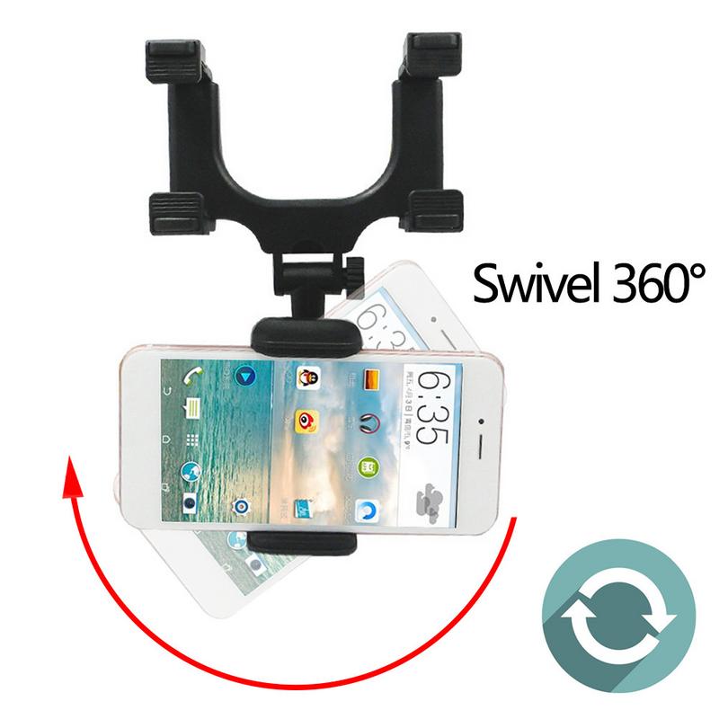 Adjustable Car Rearview Mirror Mount Mobile Phone Holder Stand Universal Navigation Support Automobile Data Recorder Bracket GPS