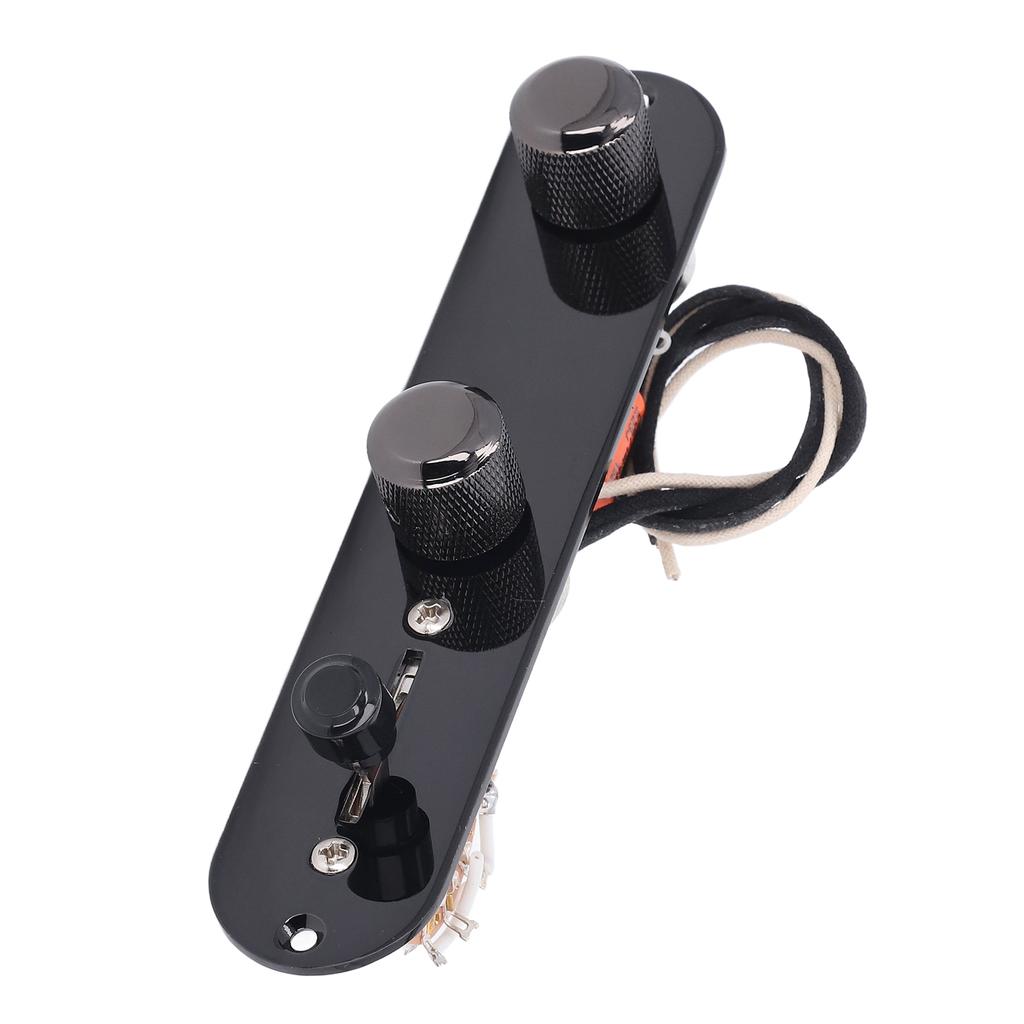 Loaded Guitar Control Plate Prewired 3 Way Blade Switch for Telecaster Electric Guitar Parts Black