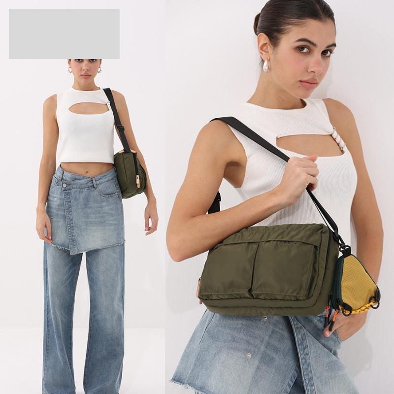 Water-resistant Casual Single-shoulder Crossbody Bag Fashionable Multi-pocket Versatile Handbag