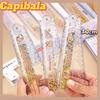 Multi-Function Drawing Tools Student Stationery Measuring Tools Cartoon Capybara Measuring Ruler Folding Ruler Drawing Ruler