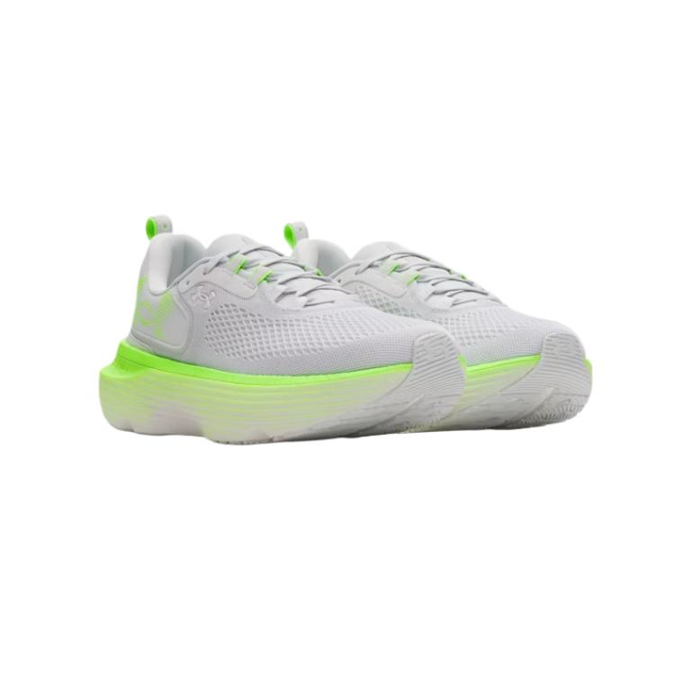 Under Armour Infinite Elite 2 Fashionable Versatile Simple Breathable Rebound Low-Top Running Shoes Men Sneaker White Green 3028169-024