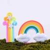 Regenbogenkuchen Dekorationsstern Wolke Mini Bunt Feengarten Terrarium Figur Deko Set Kuchenaufsatz Geburtstagsdekoration