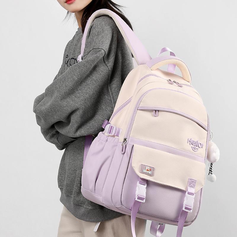 New Large Capacity Schoolbag Korean Style Fashion Girl Cute Backpack Fresh and Casual Backpack for Junior and Senior High School Students
