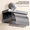 No Drilling Toilet Roll Paper Rack Suction Cup Tissue Stand  Bathroom Kitchen