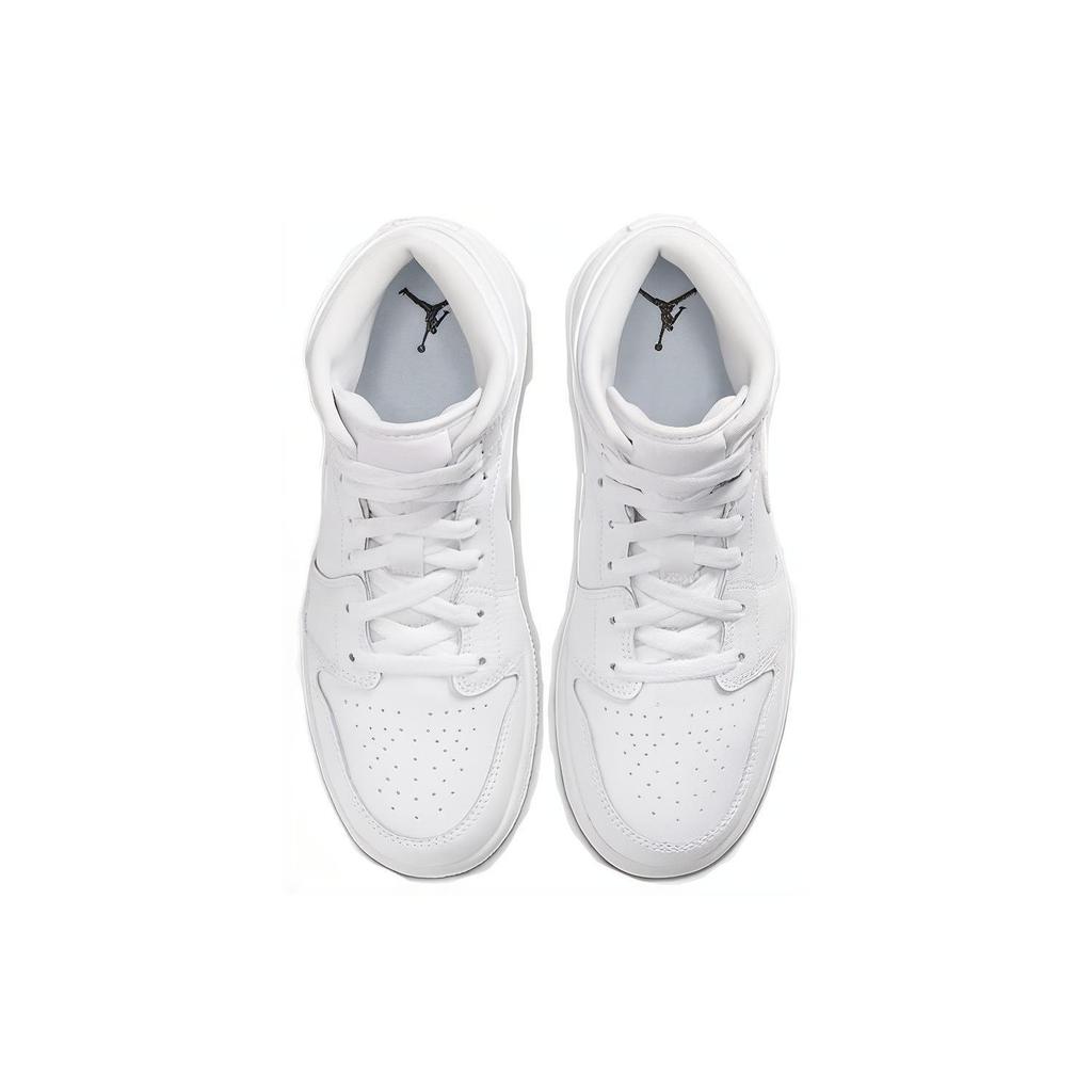 Air Jordan 1 Mid 'Triple White 2020' Gs 554725-126