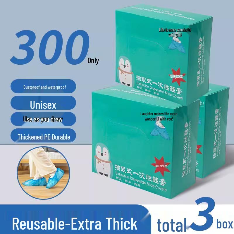 Waterproof Non-Slip Disposable Shoe Covers for Adults and Students - Durable Non-Woven Fabric for Indoor Use