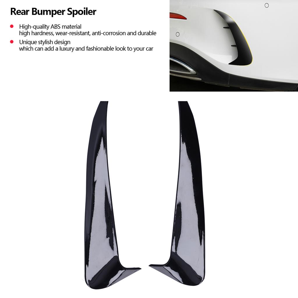 2pcs Rear Bumper Spoiler Side Canard Left Right Fit for C Class W205 C180 C200(Carbon )
