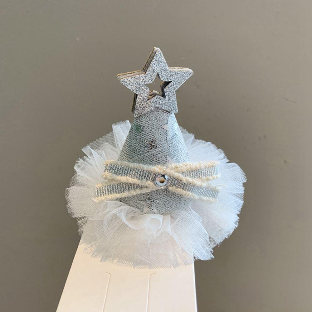 Zinc Zinc Alloy Bow Korean Style Headwear Christmas Hat Hairpin Christmas Hair Clip Kids Hair Accessories