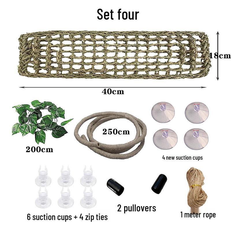 Reptile Hammock & Climbing Vine for Terrariums: Ideal for Geckos, Bearded Dragons, and Lizards - Artificial Plant Decoration