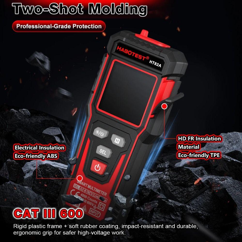600V Auto Range Multimeter AC DC Voltage TRMS Multimeter New Phase Sequence Meter