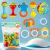 Chewable Musical Instrument Toys Non-Toxic Hand Bell Toys Baby Rattle  Ability Training