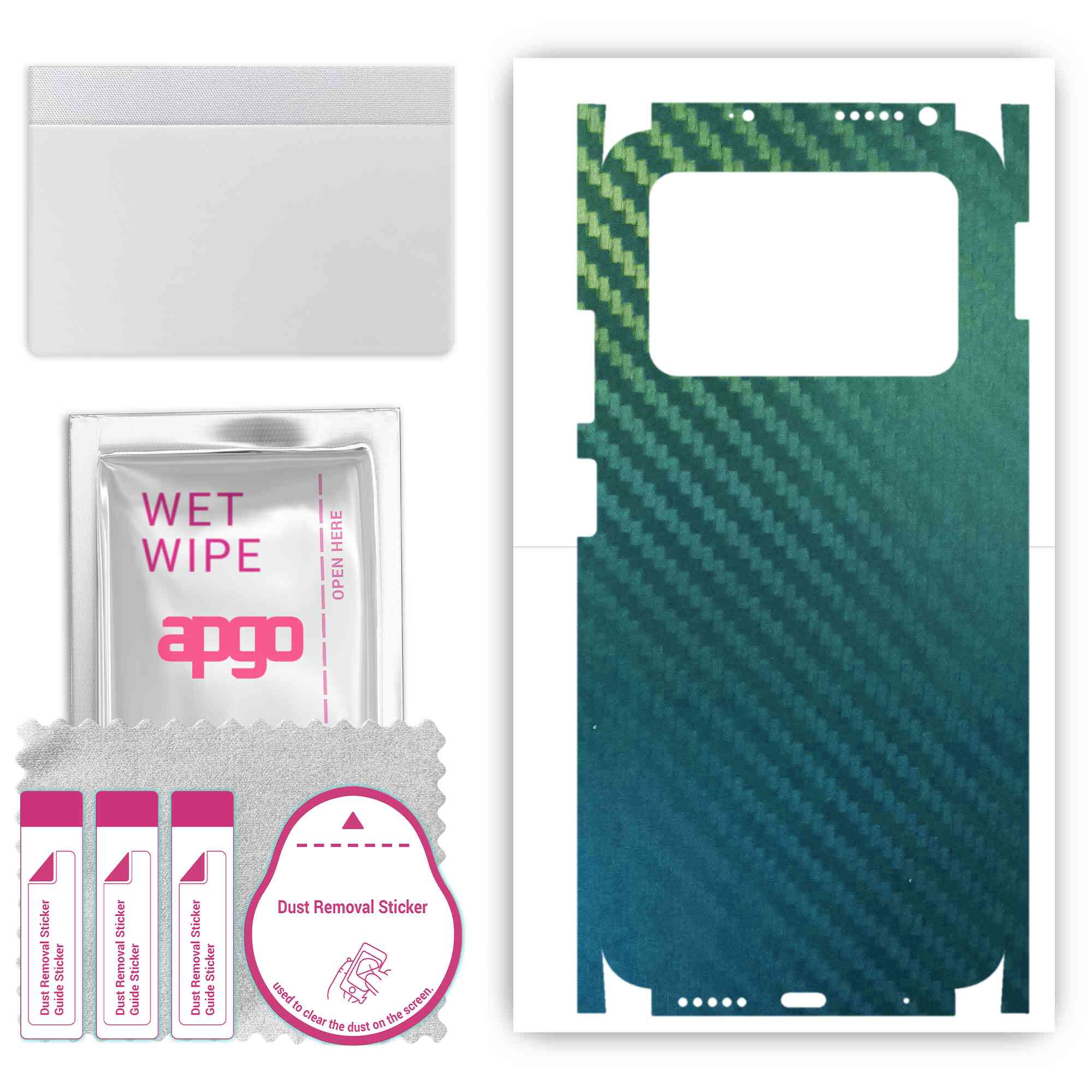 

apgo Protective Skin Sticker for the back+sides compatible with Xiaomi Poco M4 Pro, Full Wrap Film, Foil, Vinyl - Pattern Carbon Chameleon CAKA1