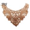 Fashion Neckline Enhancement Floral Lace Collar Insert, Embroidery V-neck Applique, Elegant Crafting Materials for Garments Hollow Petal Design,