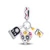 Brand New Copper Metal Rose Romantic Butterfly Skull Charm Bead Components Bead Components Compatible With 3mm Authentic Original Bracelet High