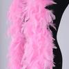 DIY 2 Yards Fluffy Pink Turkey Feather Boa Wedding Clothes Christmas DIY Decoration Chandelle Boas Feathers for Shawl Crafts 90 Gram