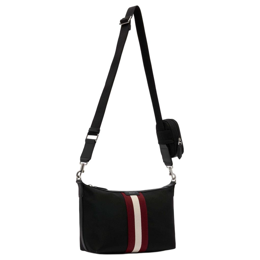 Bally Code Logo Leather Crossbody Bag Men Bags Black 6311760