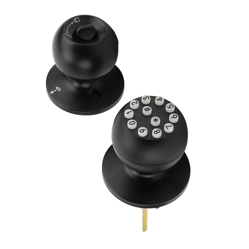 Keypad Door Knob with Lock and Key Round Electronic Entry Door Knob Lock for 35‑55MM Thickness Door Apartment Garage