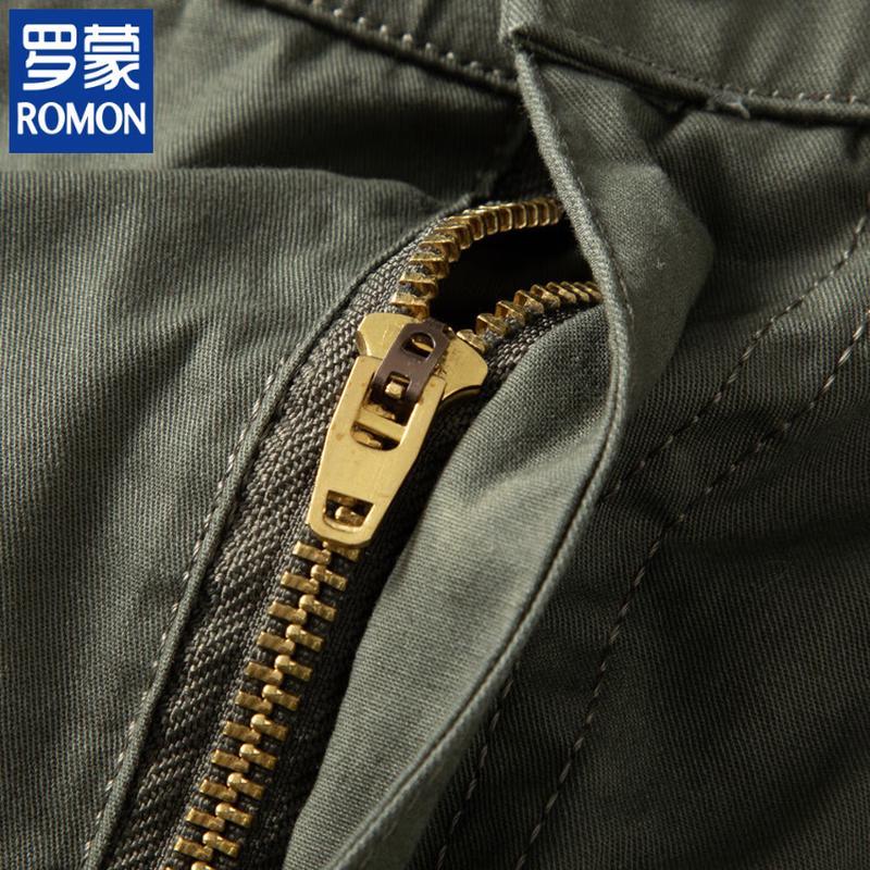 ROMON Men's 100% Cotton Casual Cargo Shorts