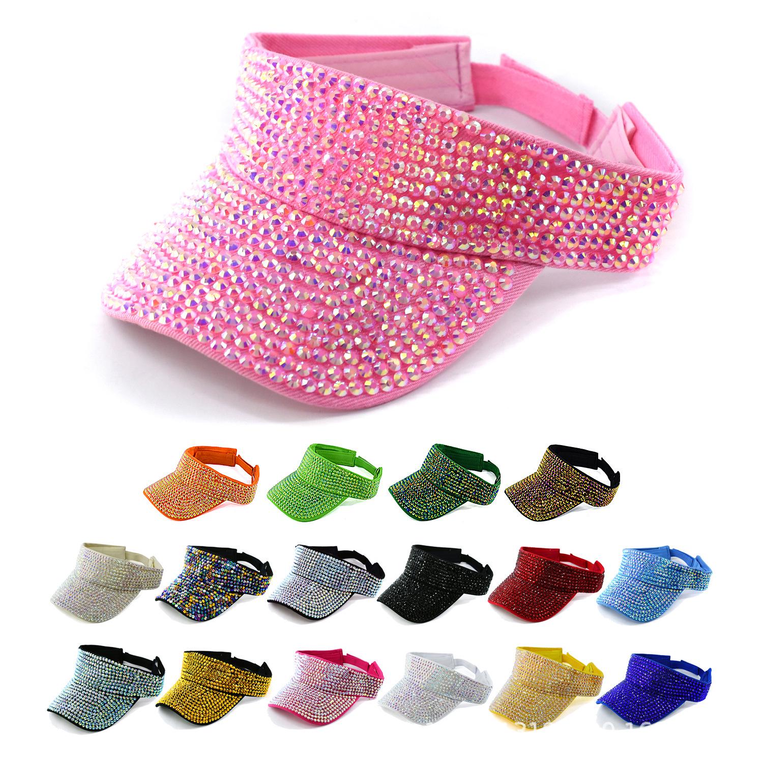

Cross-Border Trendy Rhinestone Topless Baseball Cap - Outdoor Sun Hat