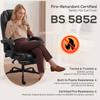 Executive Home Office Chair Reclining Function Footrest Computer Desk Chair High Back Black
