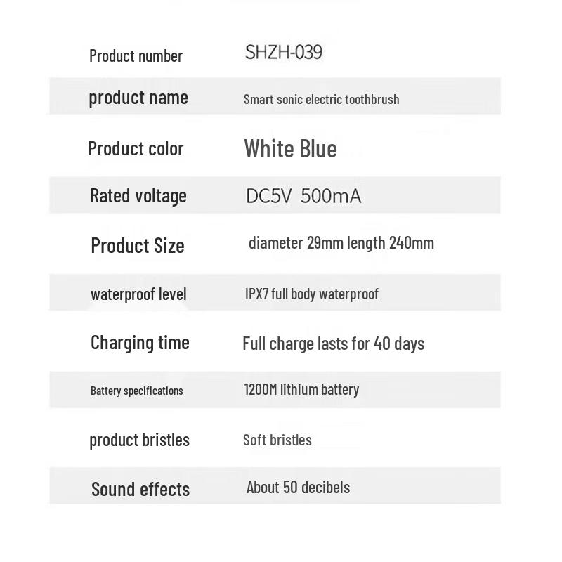 Shangheng Sonic Electric Toothbrush CN plug (adapter included)