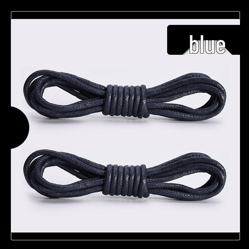 Waxed Shoelaces: Thin 0.25cm Round for Leather Shoes & Martin Boots - Black, White, Brown (One Pair)