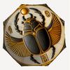 1PC Scarab Beetle Hieroglyphics Automatic Open/Close Umbrella with Windproof, 8-Rib Sturdy Canopy, Durable Ribs, Fashionable Design, Outdoor Accessory