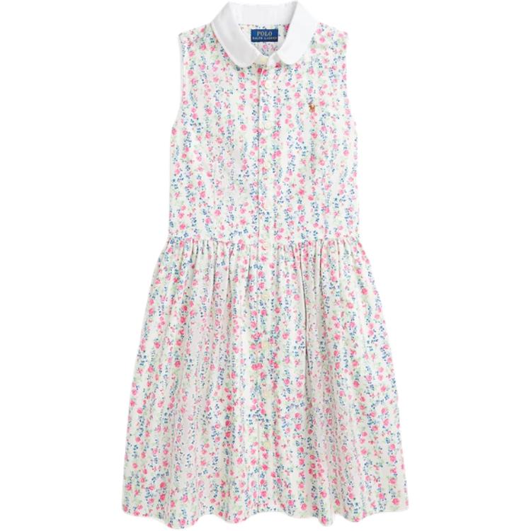 

Платье Polo Ralph Lauren Ss25 Без рукавов С цветочным узором Хлопок Многоцветный Детское Детское платье CWPODRSG3D20965-300 L