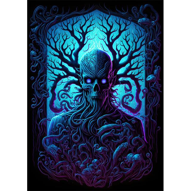Abstract Cthulhu Mythology Diablo Prints Poster Canvas Painting Modern Wall Art Pictures for Living Room Bedroom Home Decoration