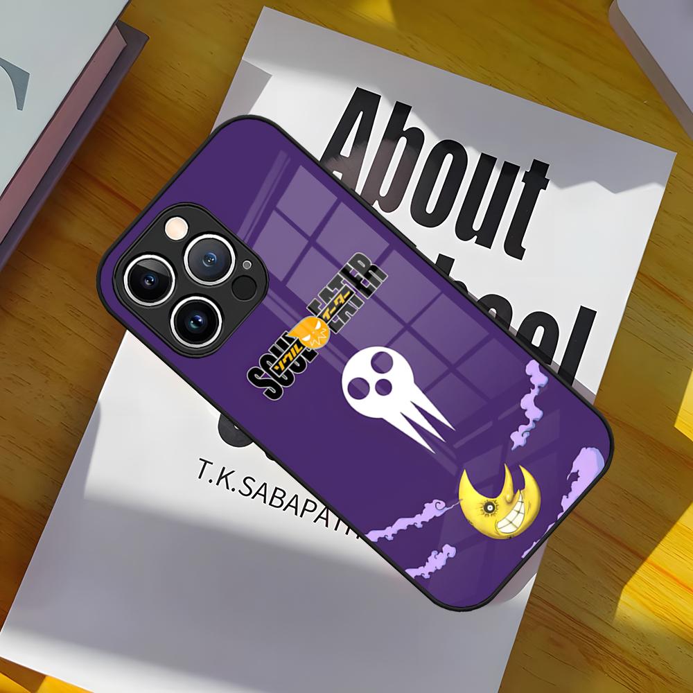 S-Soul Eater Phone Case Glass Cover For IPhone 17 15 Pro Max 14 Pro 16 12 11 13 Mini X XR XS 8 7 Plus SE