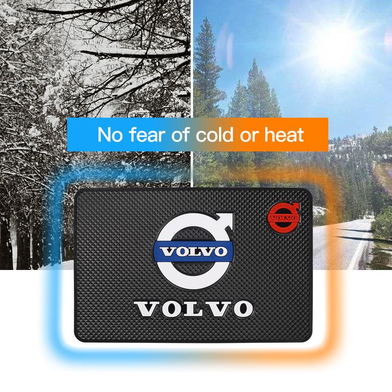 1Pcs Car Logo Non Slip Mat Auto Dashboard Sticky PVC Pads Sticker For Volvo XC90 V90 V60 XC60 V40 EC40 EX40 S80 S60 S90 C40 V70