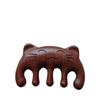 Green Sandalwood Cat Head Meridian Massage Comb - Five-Finger Round Design
