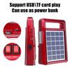 Solar Powered  LED Flashlight  Radio FM/AM Phone Emergency TF USB Charger System