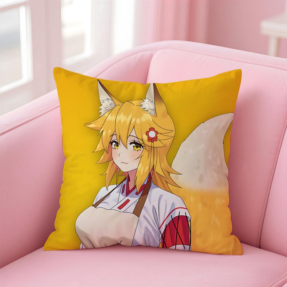 Healing Animation The Helpful Fox SenkosanAnime Cushion Cover Pillow Case Soft Skin Friendly Fabric  Concealed Zipper