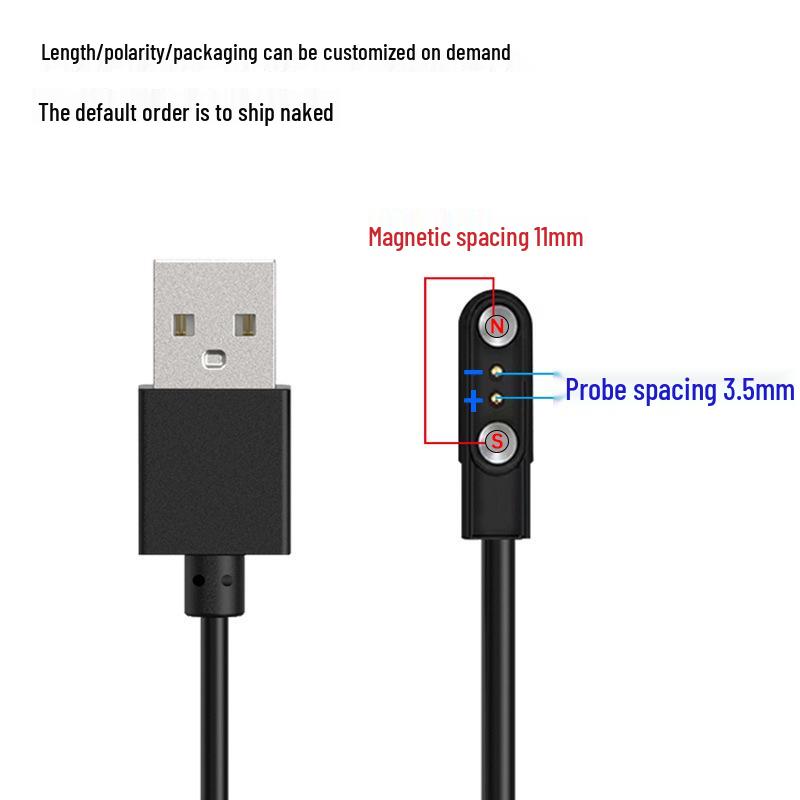 Smartwatch Charging Cable: 4P2P Pin, 2/4 Core, Magnetic Charger