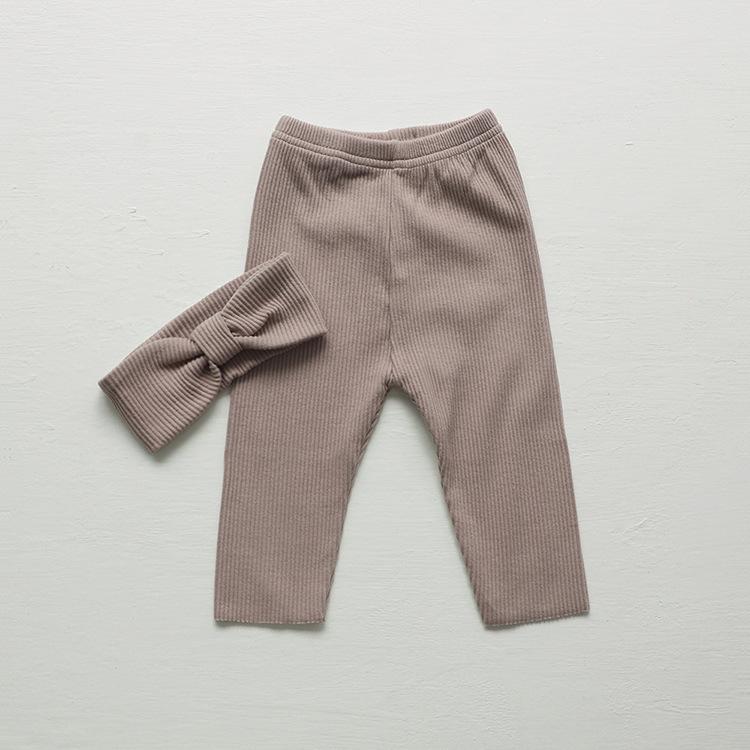 Autumn Ribbed Cotton Leggings for Babies and Kids - Multicolor Pajama Pants