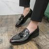 New Slip On Red Grey Tassels Loafers New Men's  Patent Leather Driving Shoes Designer Formal Wedding Dress Homecoming Footwear