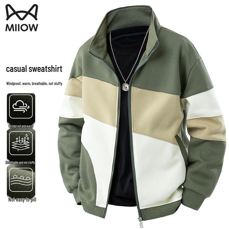 MiiOW Men s Stand-Up Collar Cardigan Sweatshirt 4XL 3840₽