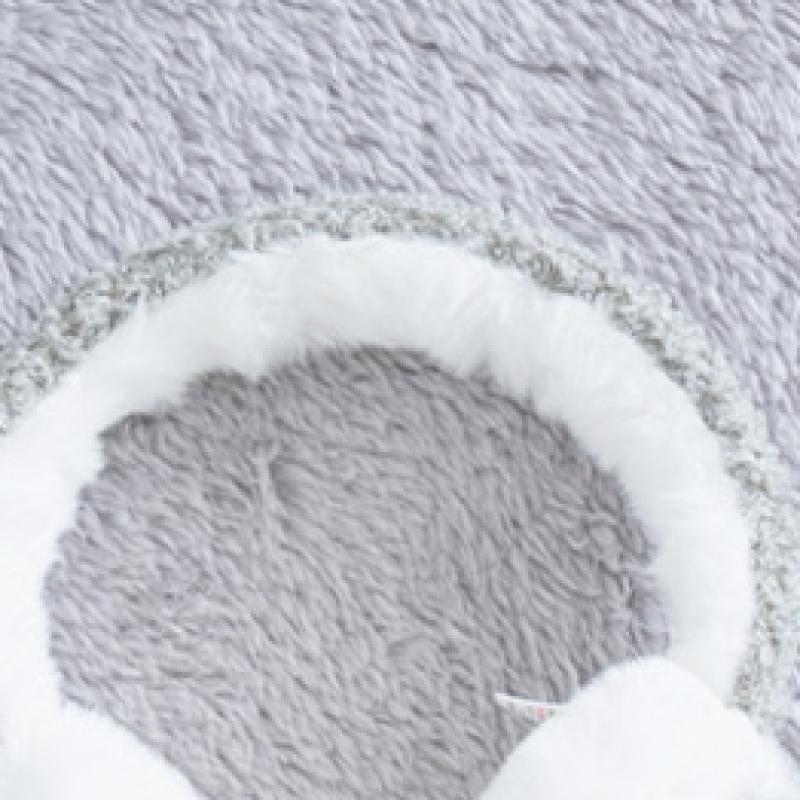 Căști cu blană Daiso Poggle Gri