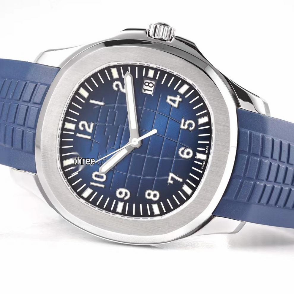 Patek Philippe Nautilus 40mm Herren Automatik Kalender Gummiarmband Uhr