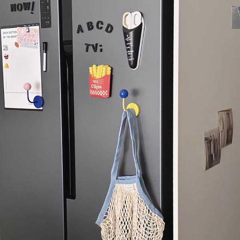 Colorful Magnetic Hooks For Fridge And Refrigerator,No Punch,Decorative Hooks For Kitchen Storage,5mm,Traceless
