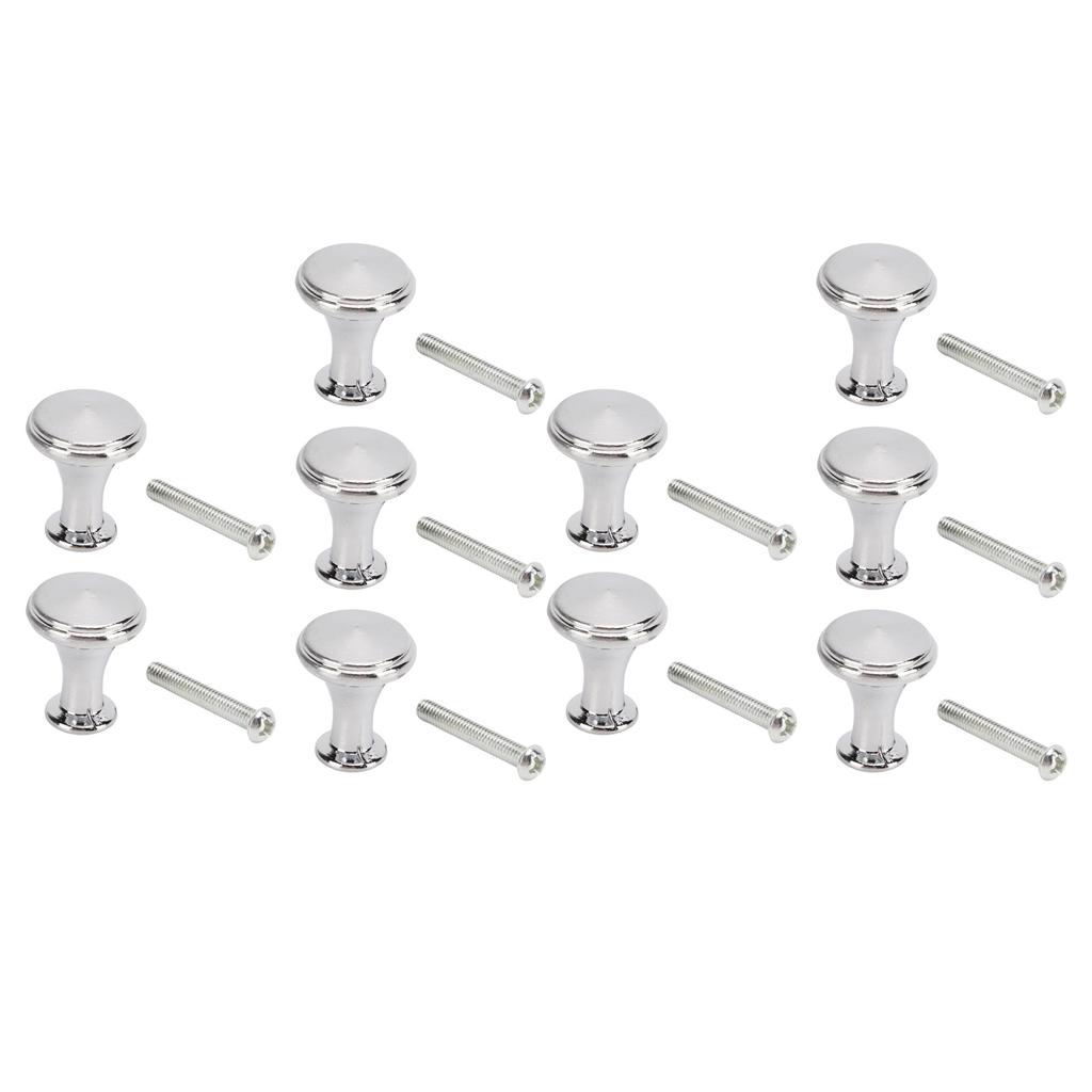 10 sad rukojetí s jedním otvorem 20x25MM Náhradní kulatá rukojeť pro zásuvku skříňky s jedním otvorem DekoraceStříbrná bílá