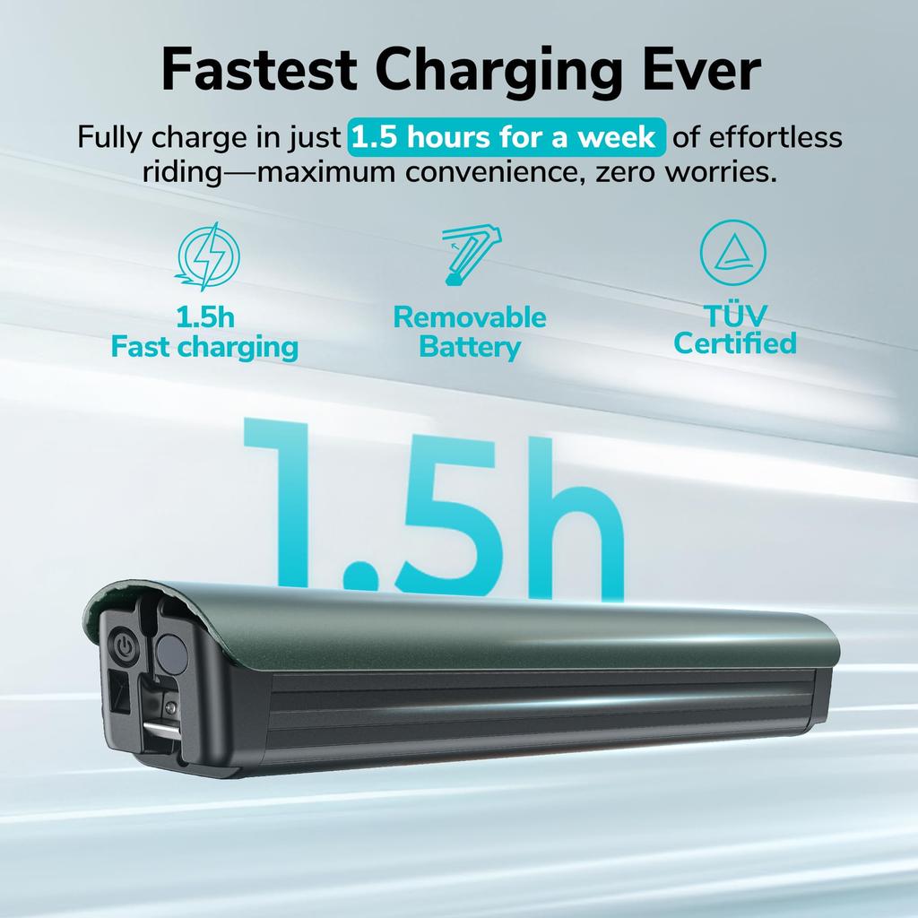 ENGWE Electric Bicycle - An electric bicycle equipped with a 36V 10Ah battery, offering a range of 100 kilometers.