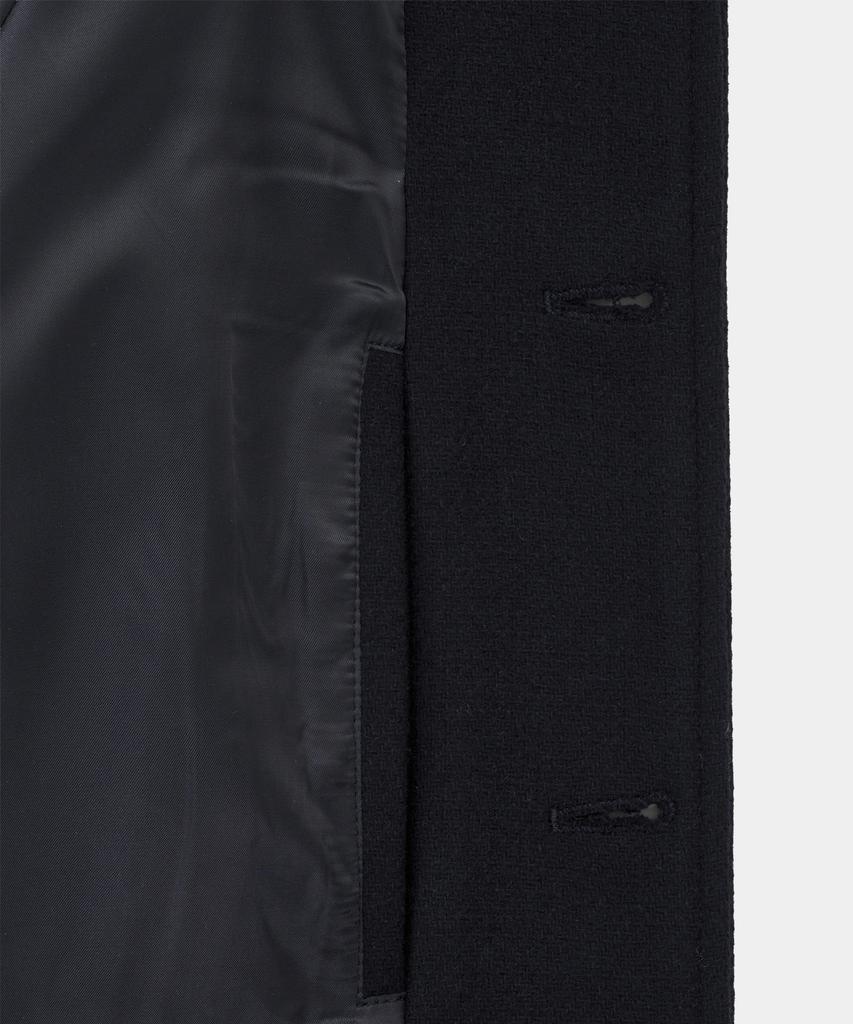 Lettercomo City Boy Half Short Wool Coat Black