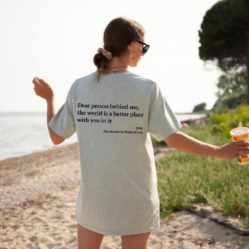 2025 cross-border European beautiful women's top crew neck letter printed cotton short-sleeved T-shirt women's pure cotton top